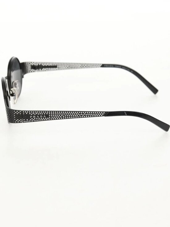 PRADA Sunglasses metal Black SPR511 Auth main image 16